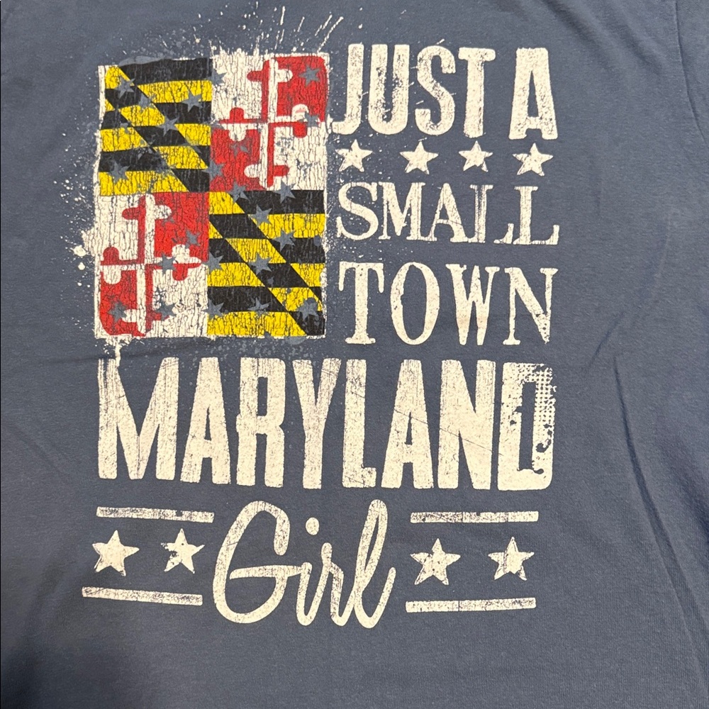 Maryland Girl/Woman Shirt - Blue - Size Small
